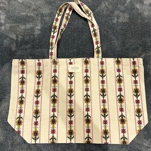 Sezane Cream and Multicolor Tote Bag